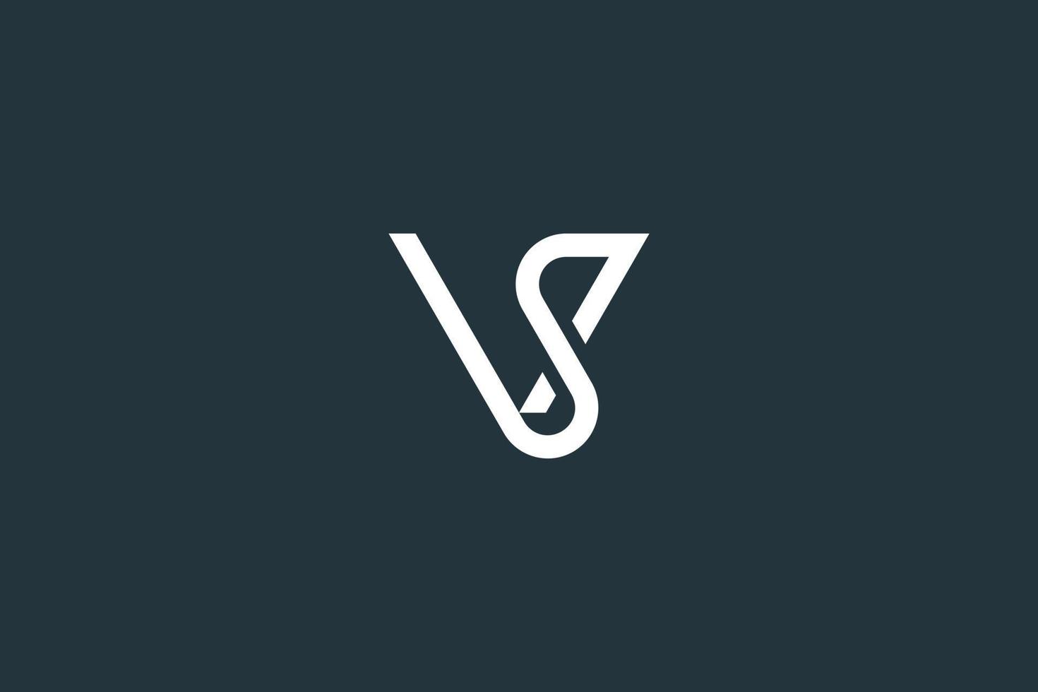 eenvoudig letter vs logo pictogramontwerp vector