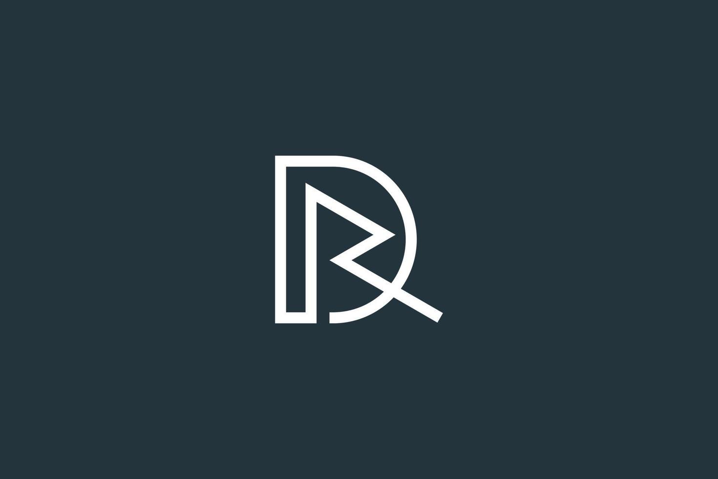 eerste dr of rd logo ontwerp vector sjabloon