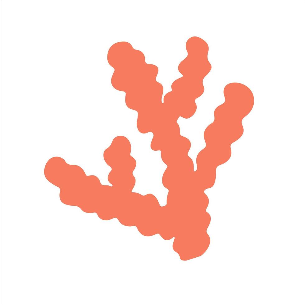 eenvoudig zeewier met de hand getekend in doodle-stijl vector