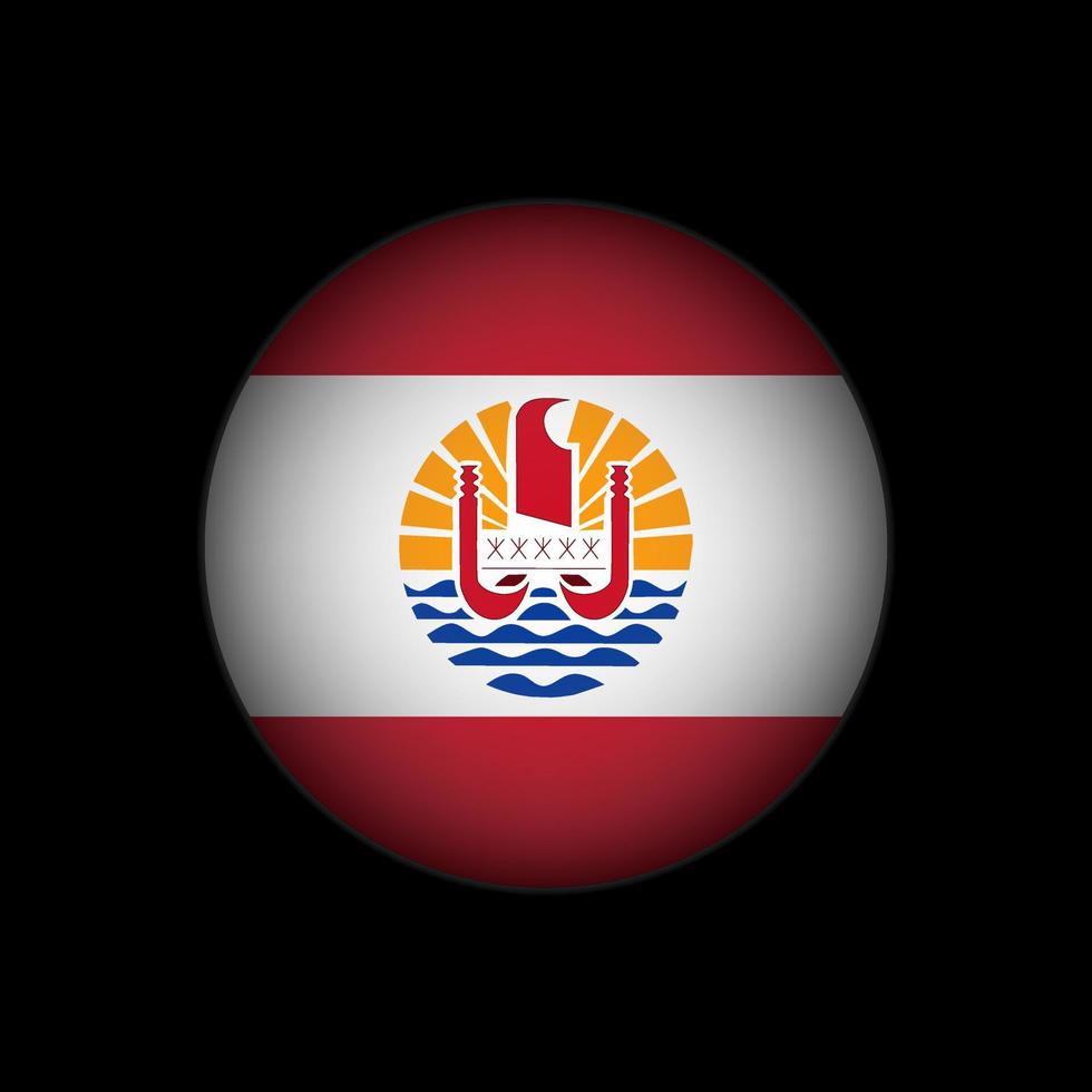 land frans polynesië. vlag van frans polynesië. vectorillustratie. vector