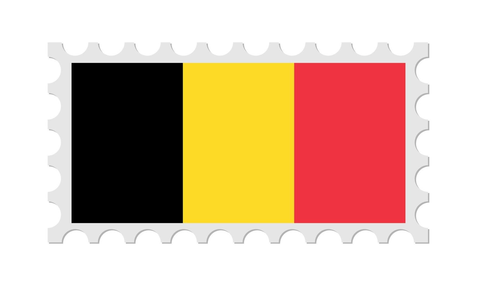 belgische postzegel met schaduw. vectorillustratie. vector