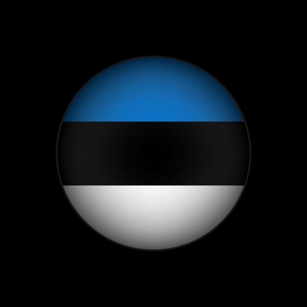 land estland. Estland vlag. vectorillustratie. vector