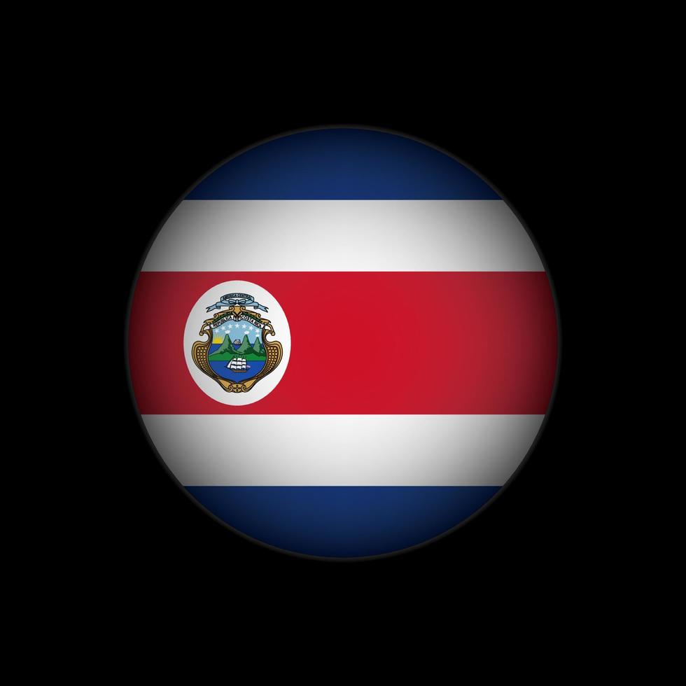 land costa rica. vlag van costa rica. vectorillustratie. vector