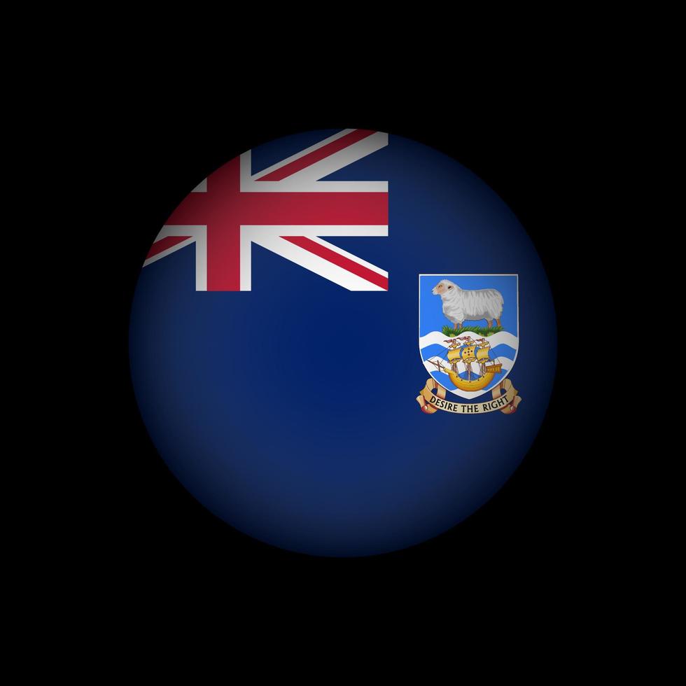 land Falklandeilanden. sint helena, falklandeilanden vlag. vectorillustratie. vector