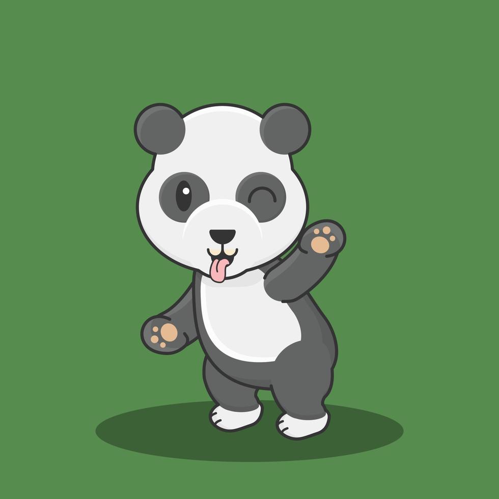 panda tekening chinees karakter beer aziatisch vector huisdier cartoon bamboe element dier patroon schattig art