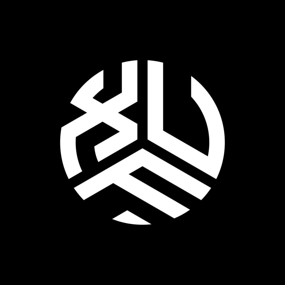 xuf brief logo ontwerp op zwarte achtergrond. xuf creatieve initialen brief logo concept. xuf brief ontwerp. vector