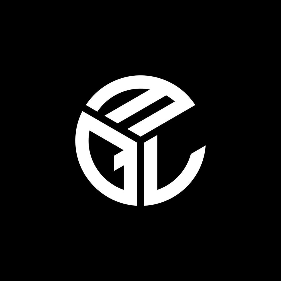 mql brief logo ontwerp op zwarte achtergrond. mql creatieve initialen brief logo concept. mql brief ontwerp. vector
