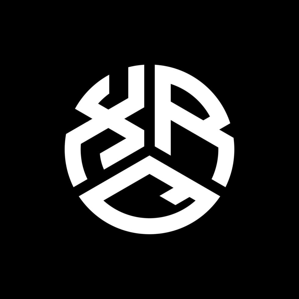 xrq brief logo ontwerp op zwarte achtergrond. xrq creatieve initialen brief logo concept. xrq brief ontwerp. vector
