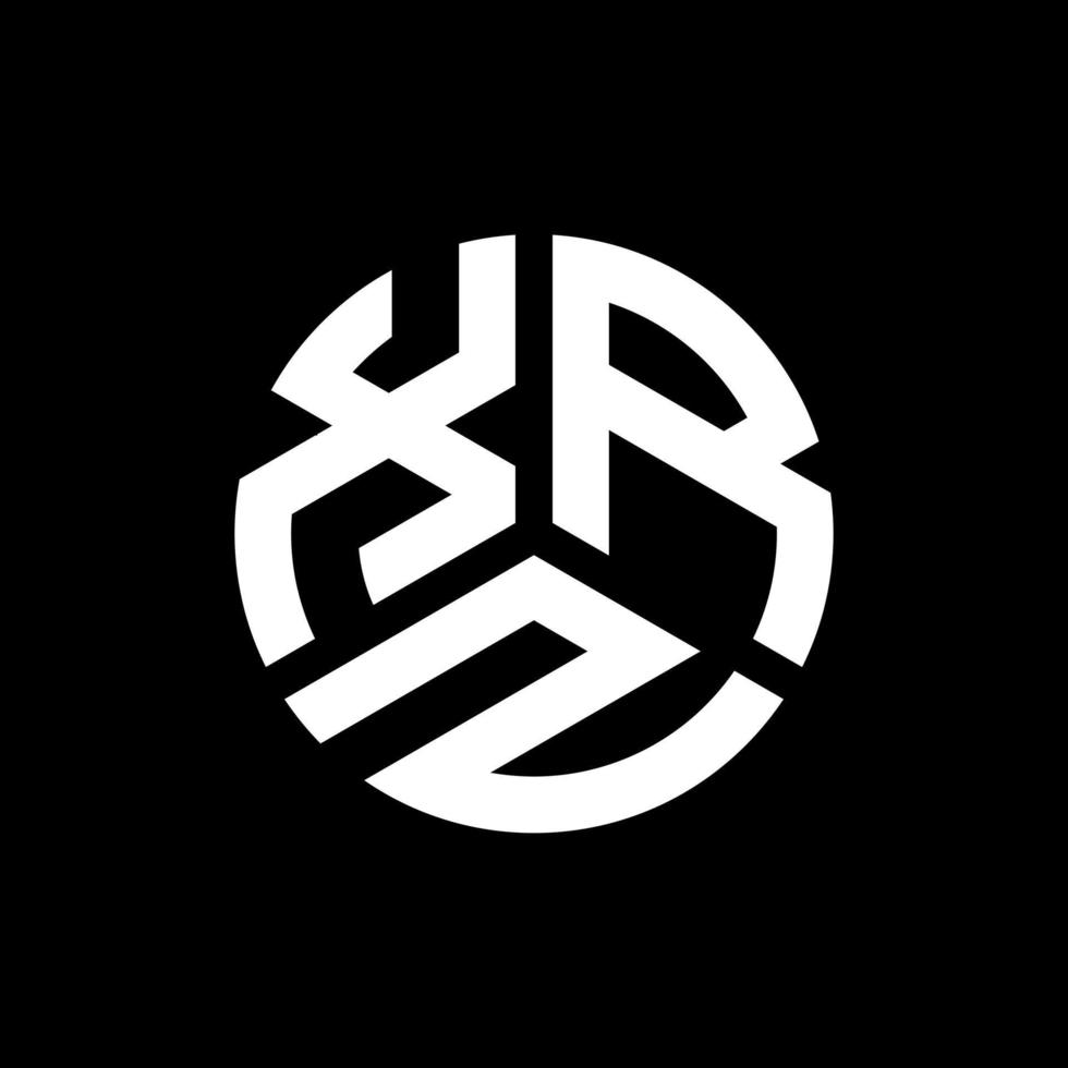 xrz brief logo ontwerp op zwarte achtergrond. xrz creatieve initialen brief logo concept. xrz brief ontwerp. vector