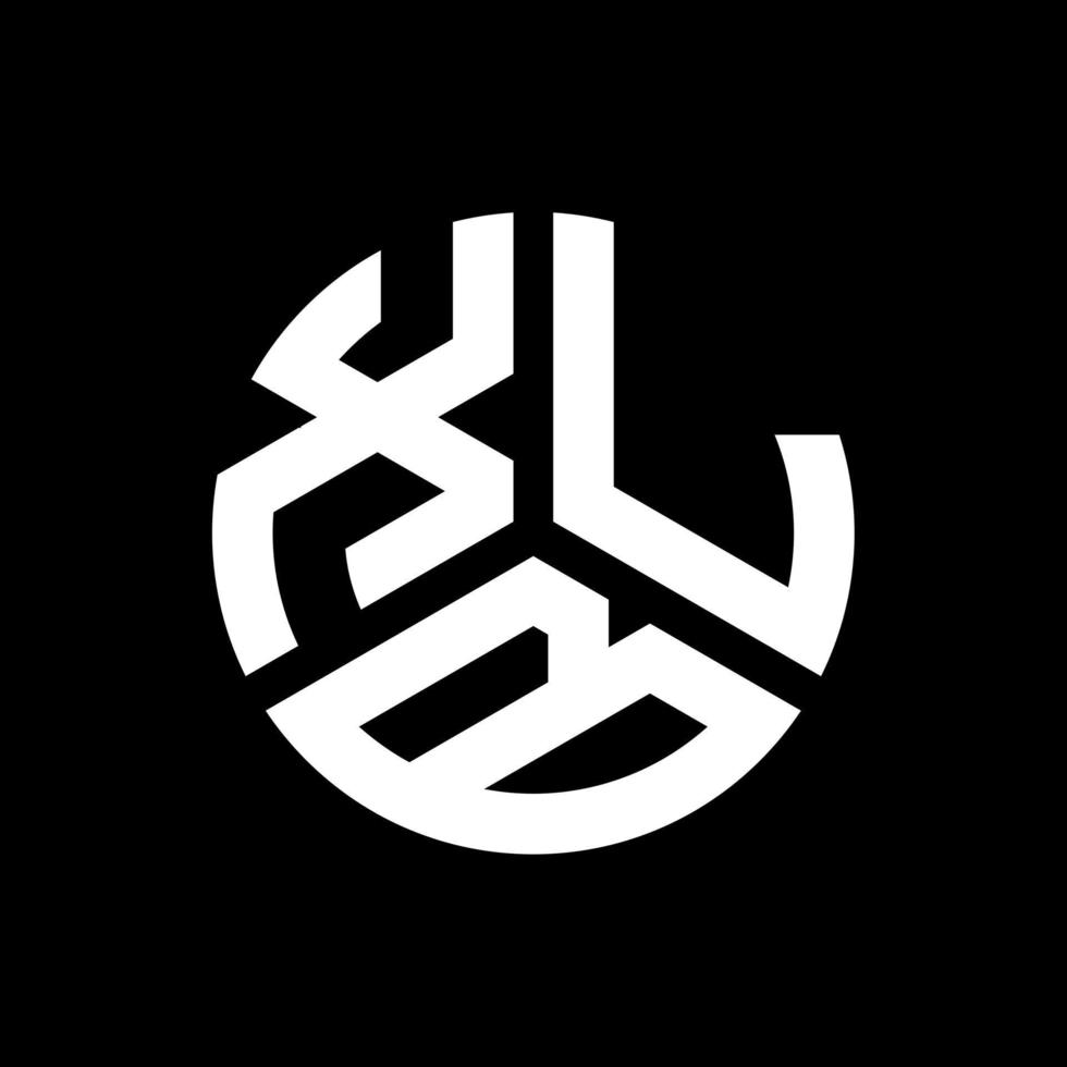 xlb brief logo ontwerp op zwarte achtergrond. xlb creatieve initialen brief logo concept. xlb brief ontwerp. vector