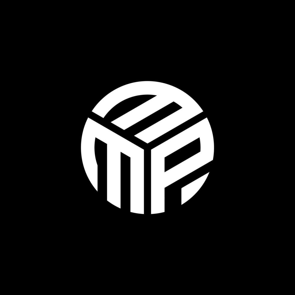 mmp brief logo ontwerp op zwarte achtergrond. mmp creatieve initialen brief logo concept. mmp-letterontwerp. vector