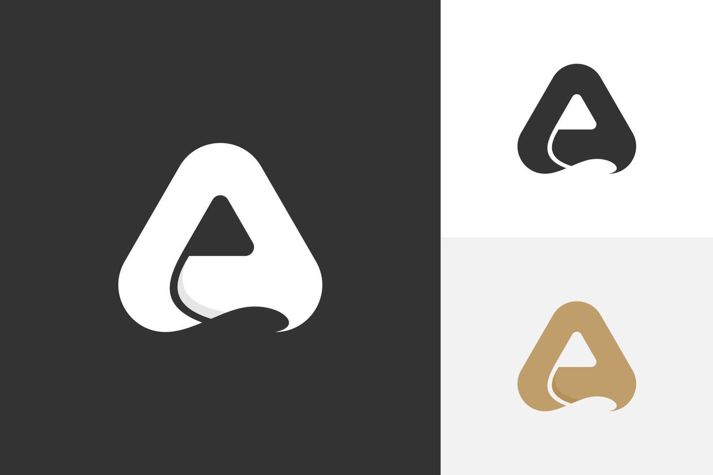 letter een monogram lettermark logo vector