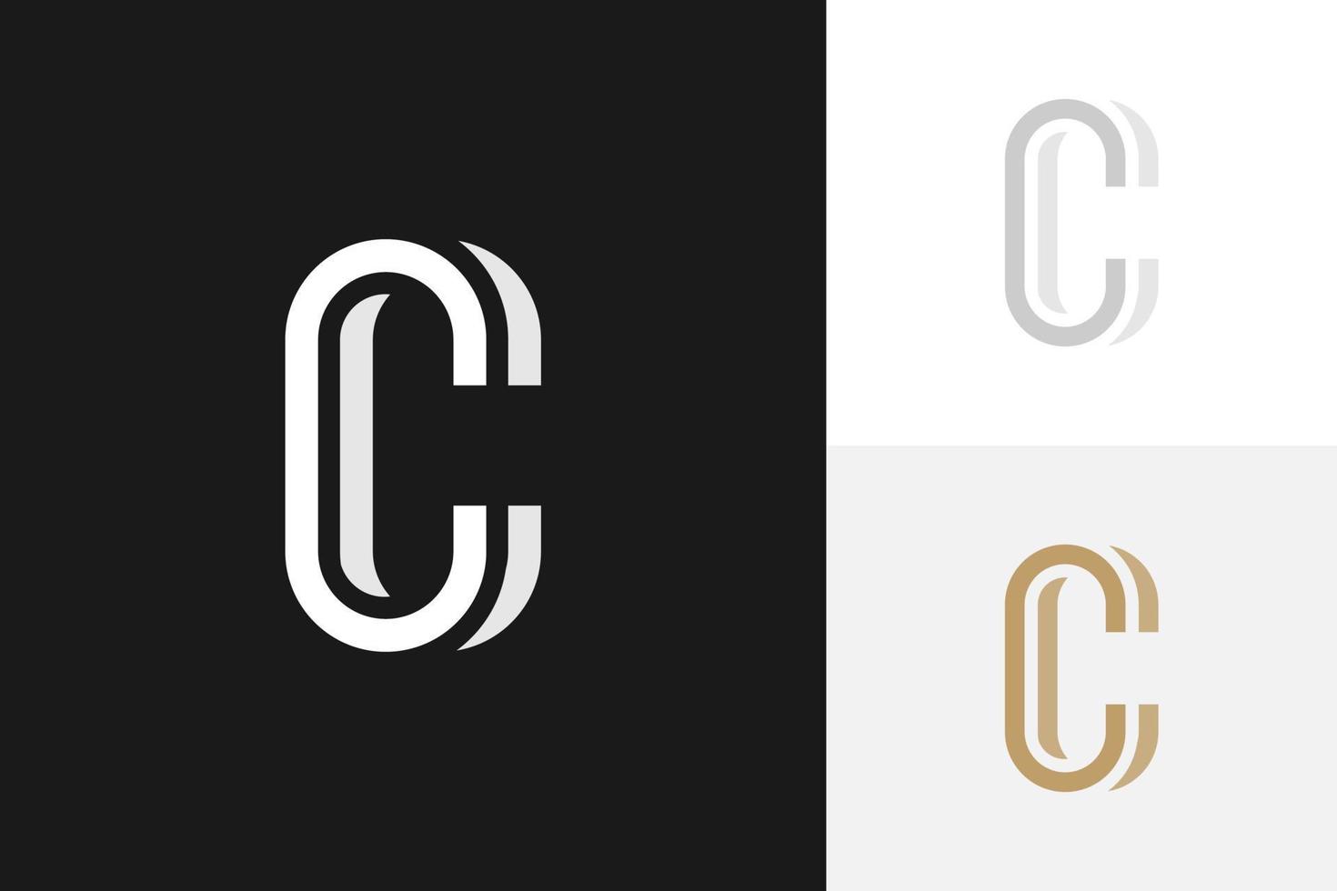 letter c monogram lettermark logo vector