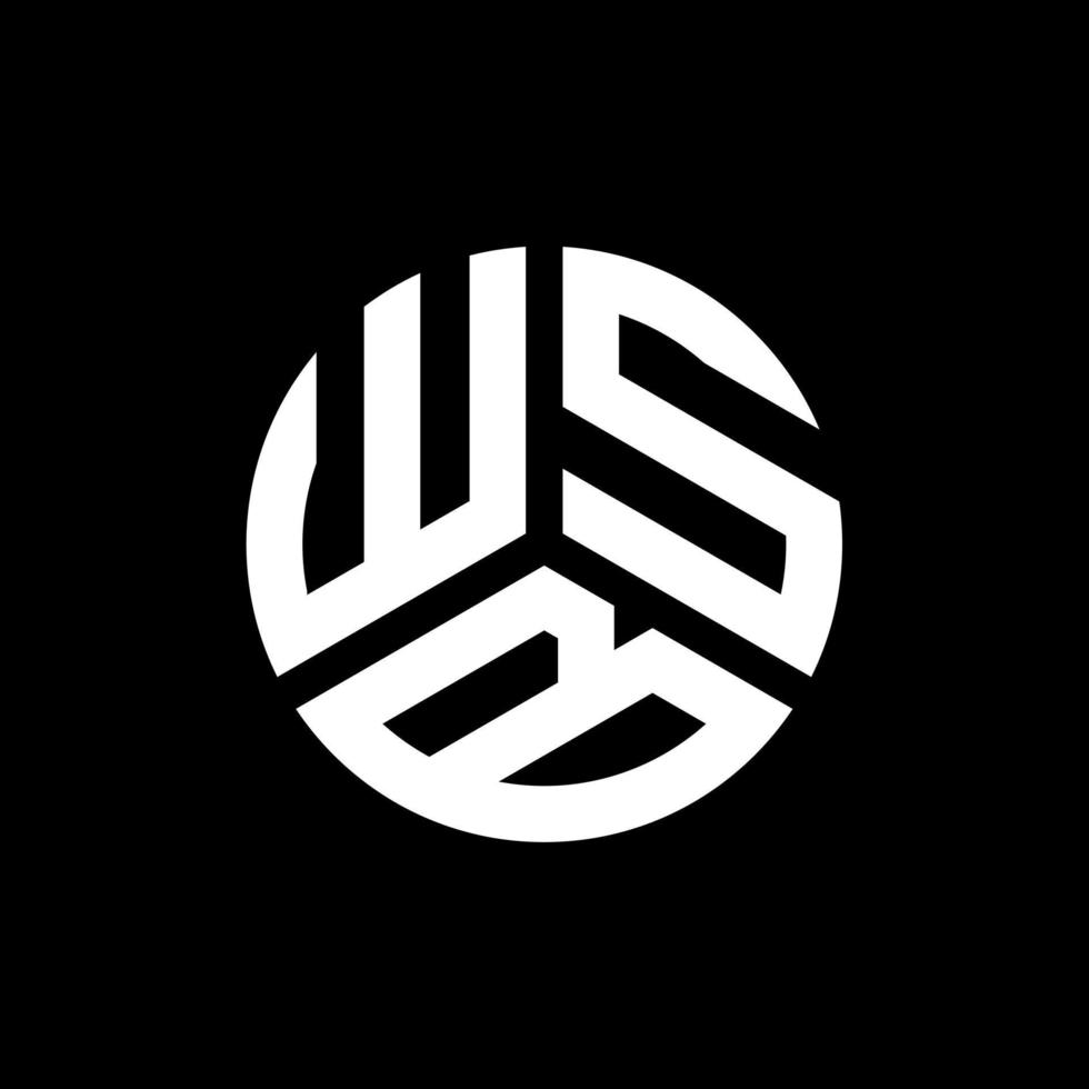 WSB brief logo ontwerp op zwarte achtergrond. wsb creatieve initialen brief logo concept. wsb brief ontwerp. vector