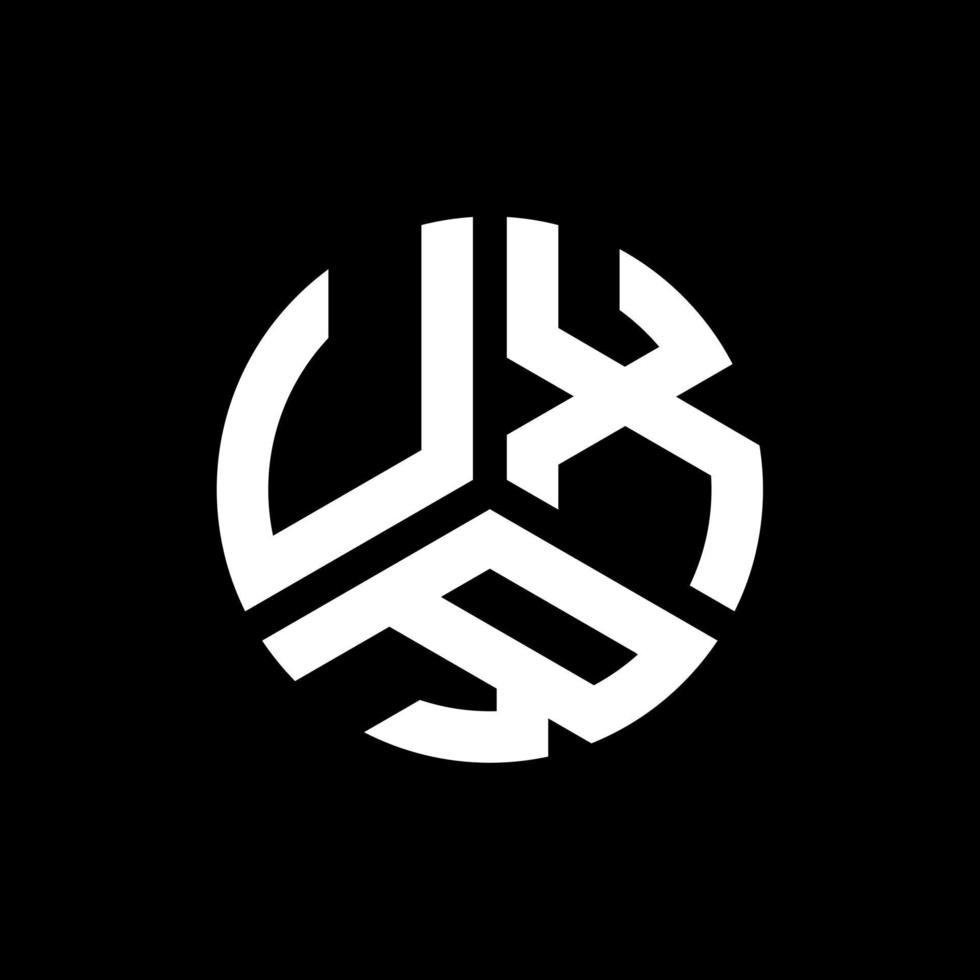 uxr brief logo ontwerp op zwarte achtergrond. uxr creatieve initialen brief logo concept. uxr brief ontwerp. vector