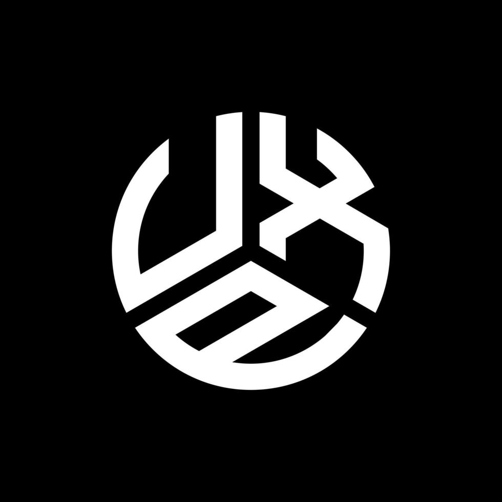 uxp brief logo ontwerp op zwarte achtergrond. uxp creatieve initialen brief logo concept. uxp-briefontwerp. vector