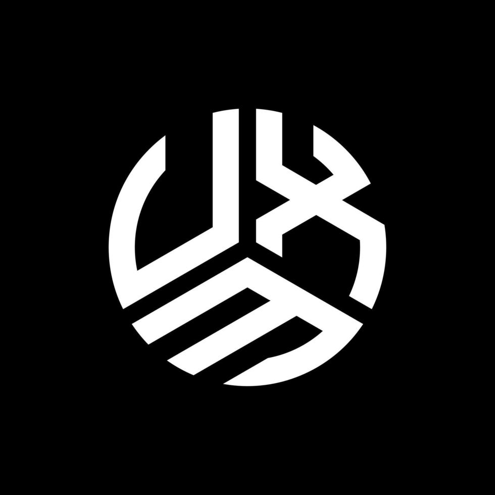 uxm brief logo ontwerp op zwarte achtergrond. uxm creatieve initialen brief logo concept. uxm-briefontwerp. vector