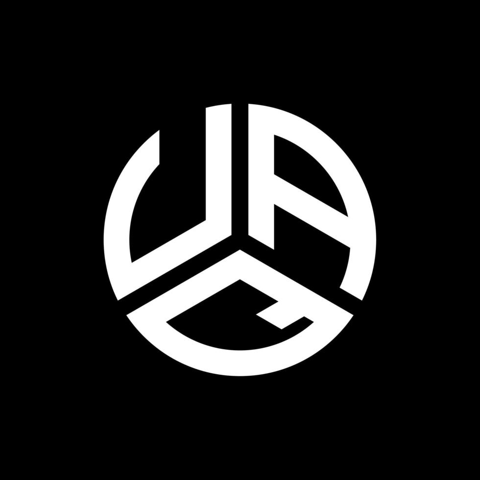 uaq brief logo ontwerp op zwarte achtergrond. uaq creatieve initialen brief logo concept. uaq brief ontwerp. vector