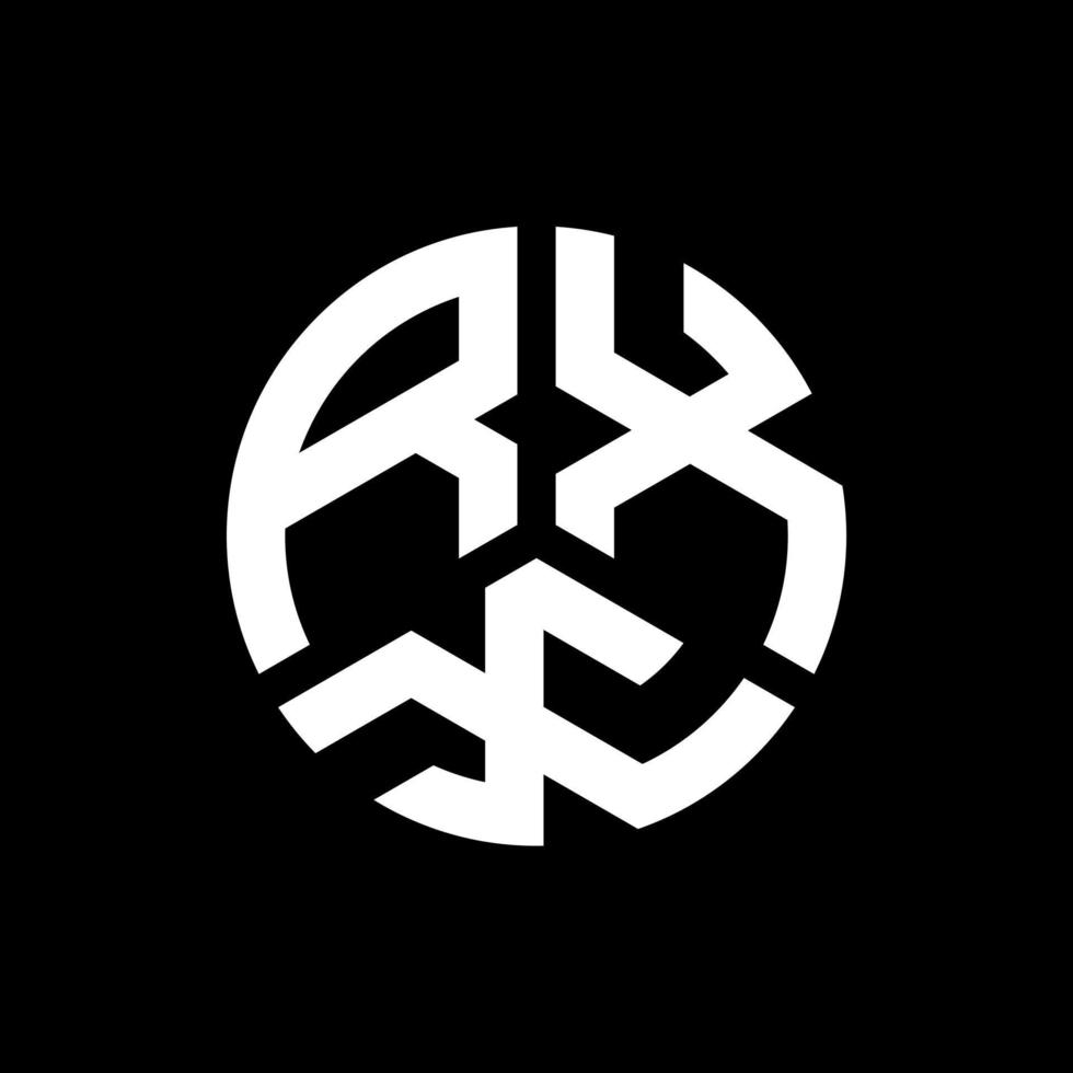 rxx brief logo ontwerp op zwarte achtergrond. rxx creatieve initialen brief logo concept. rxx brief ontwerp. vector