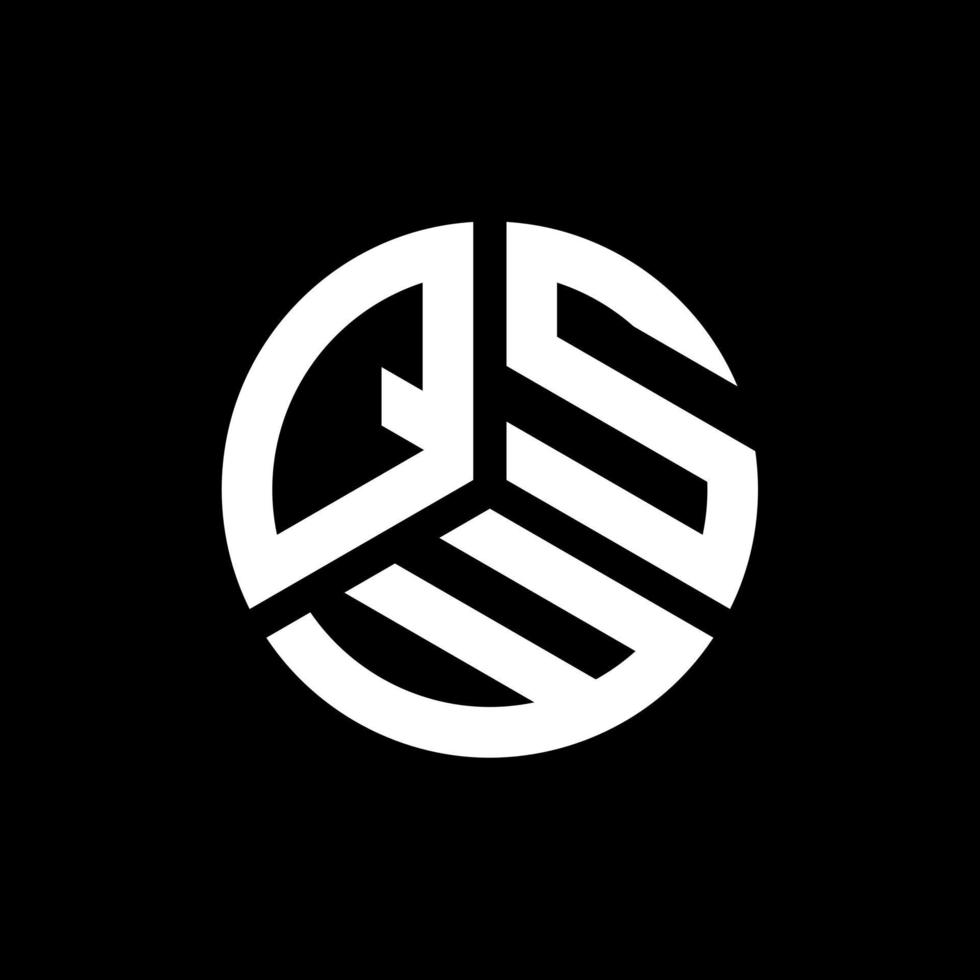 QSV brief logo ontwerp op zwarte achtergrond. qsv creatieve initialen brief logo concept. qsv-briefontwerp. vector