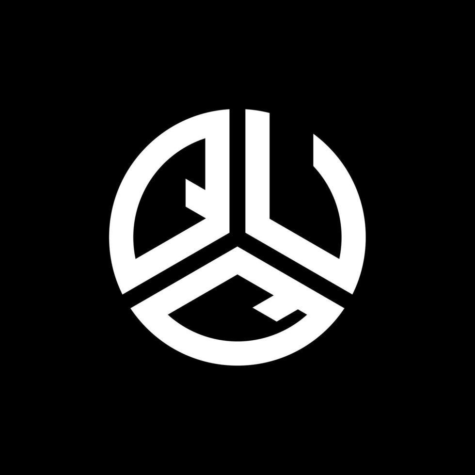 quq brief logo ontwerp op zwarte achtergrond. quq creatieve initialen brief logo concept. quq brief ontwerp. vector