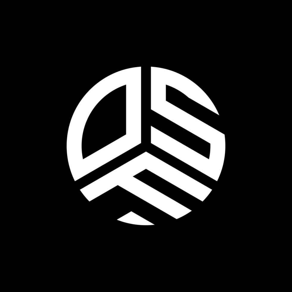 OSF brief logo ontwerp op zwarte achtergrond. osf creatieve initialen brief logo concept. osf-briefontwerp. vector