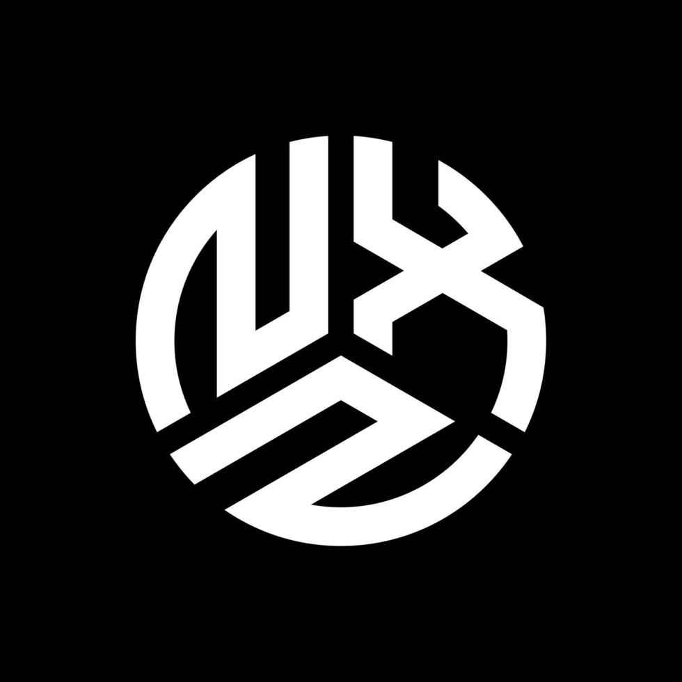 nxz brief logo ontwerp op zwarte achtergrond. nxz creatieve initialen brief logo concept. nxz brief ontwerp. vector