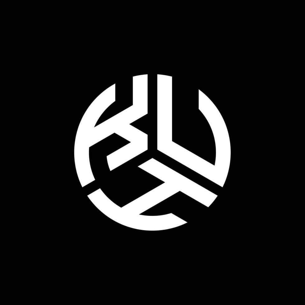 printkuh brief logo ontwerp op zwarte achtergrond. kuh creatieve initialen brief logo concept. kuh brief ontwerp. vector