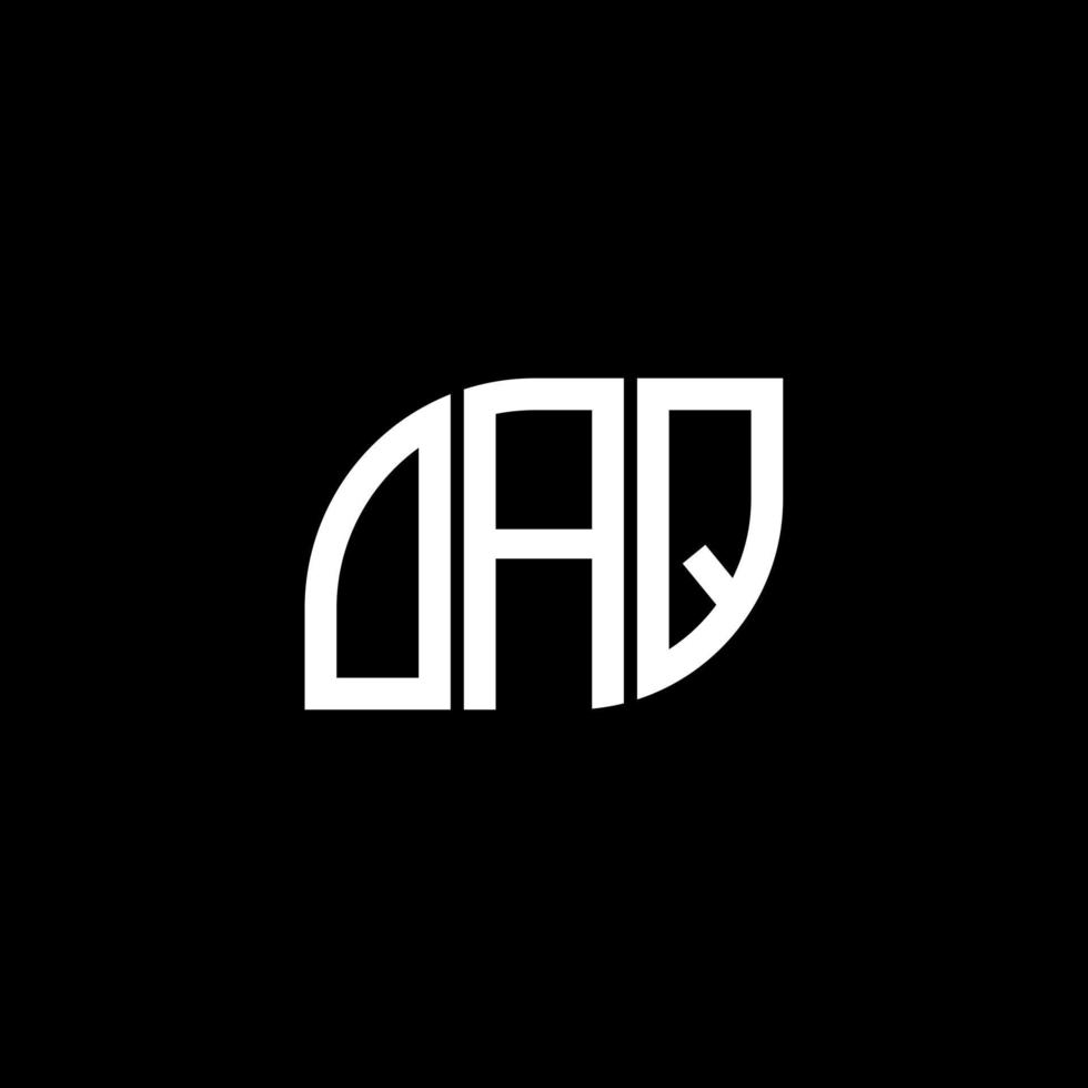 OAK brief logo ontwerp op zwarte achtergrond. oaq creatieve initialen brief logo concept. oaq brief ontwerp. vector