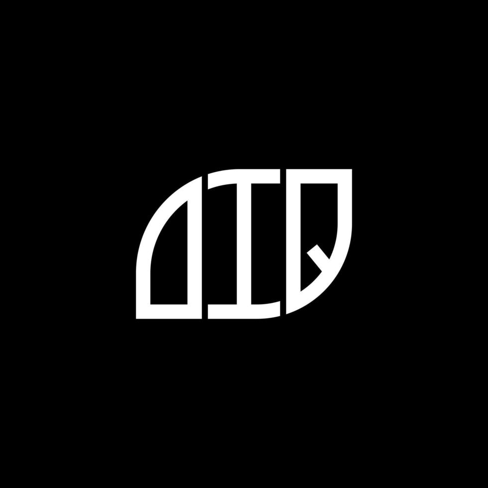 oiq brief logo ontwerp op zwarte achtergrond. oiq creatieve initialen brief logo concept. oiq brief ontwerp. vector
