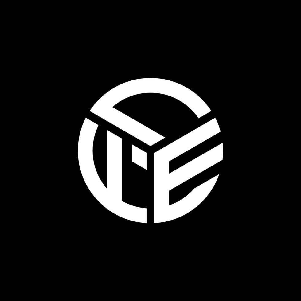 lf letter logo ontwerp op zwarte achtergrond. lfe creatieve initialen brief logo concept. lfe brief ontwerp. vector