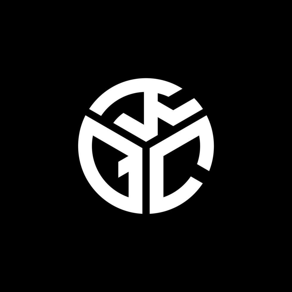kqc brief logo ontwerp op zwarte achtergrond. kqc creatieve initialen brief logo concept. kqc brief ontwerp. vector