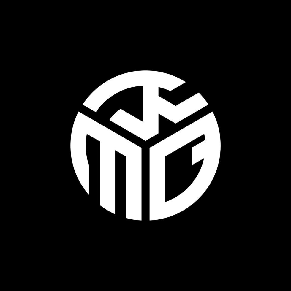 kmq brief logo ontwerp op zwarte achtergrond. kmq creatieve initialen brief logo concept. kmq-letterontwerp. vector