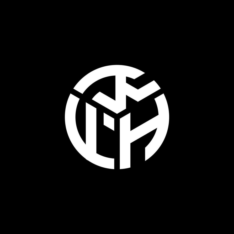 kfh brief logo ontwerp op zwarte achtergrond. kfh creatieve initialen brief logo concept. kfh-briefontwerp. vector