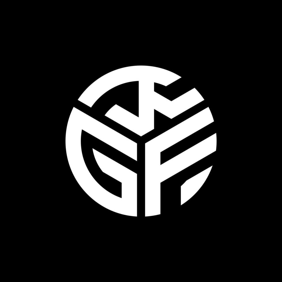 kgf brief logo ontwerp op zwarte achtergrond. kgf creatieve initialen brief logo concept. kgf brief ontwerp. vector