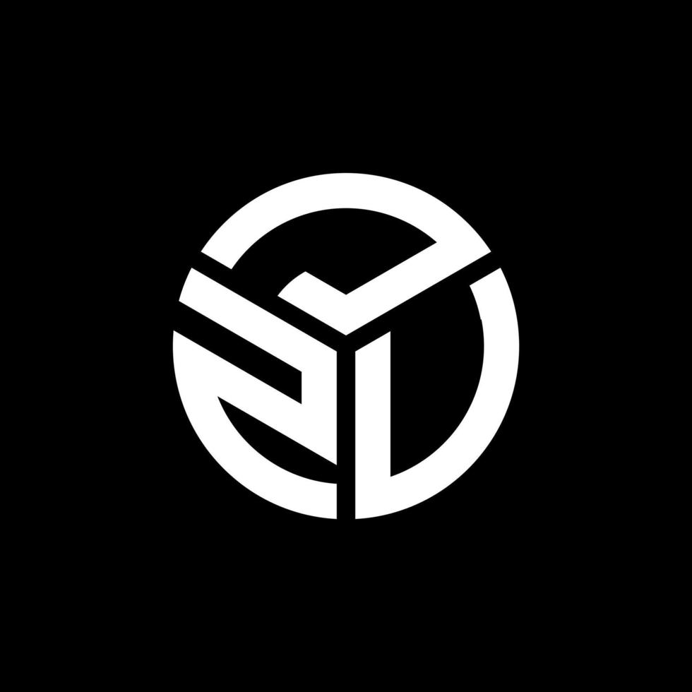 jzu brief logo ontwerp op zwarte achtergrond. jzu creatieve initialen brief logo concept. jzu-briefontwerp. vector