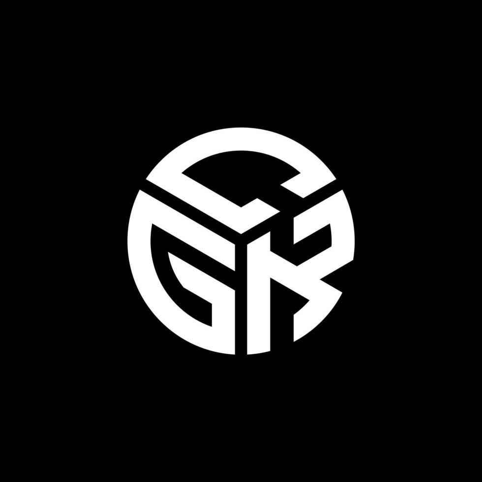cgk brief logo ontwerp op zwarte achtergrond. cgk creatieve initialen brief logo concept. cgk brief ontwerp. vector
