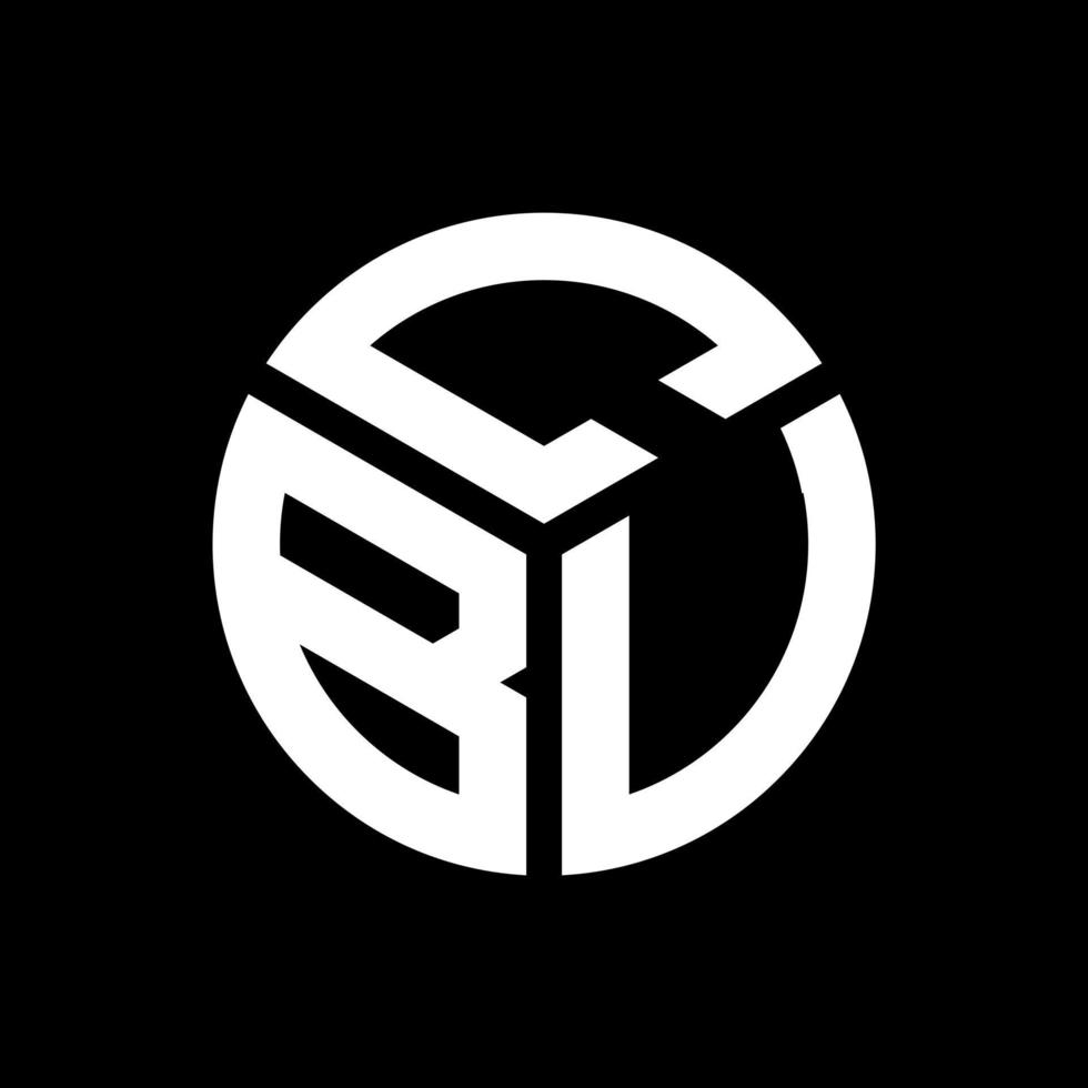cbu brief logo ontwerp op zwarte achtergrond. cbu creatieve initialen brief logo concept. cbu-briefontwerp. vector