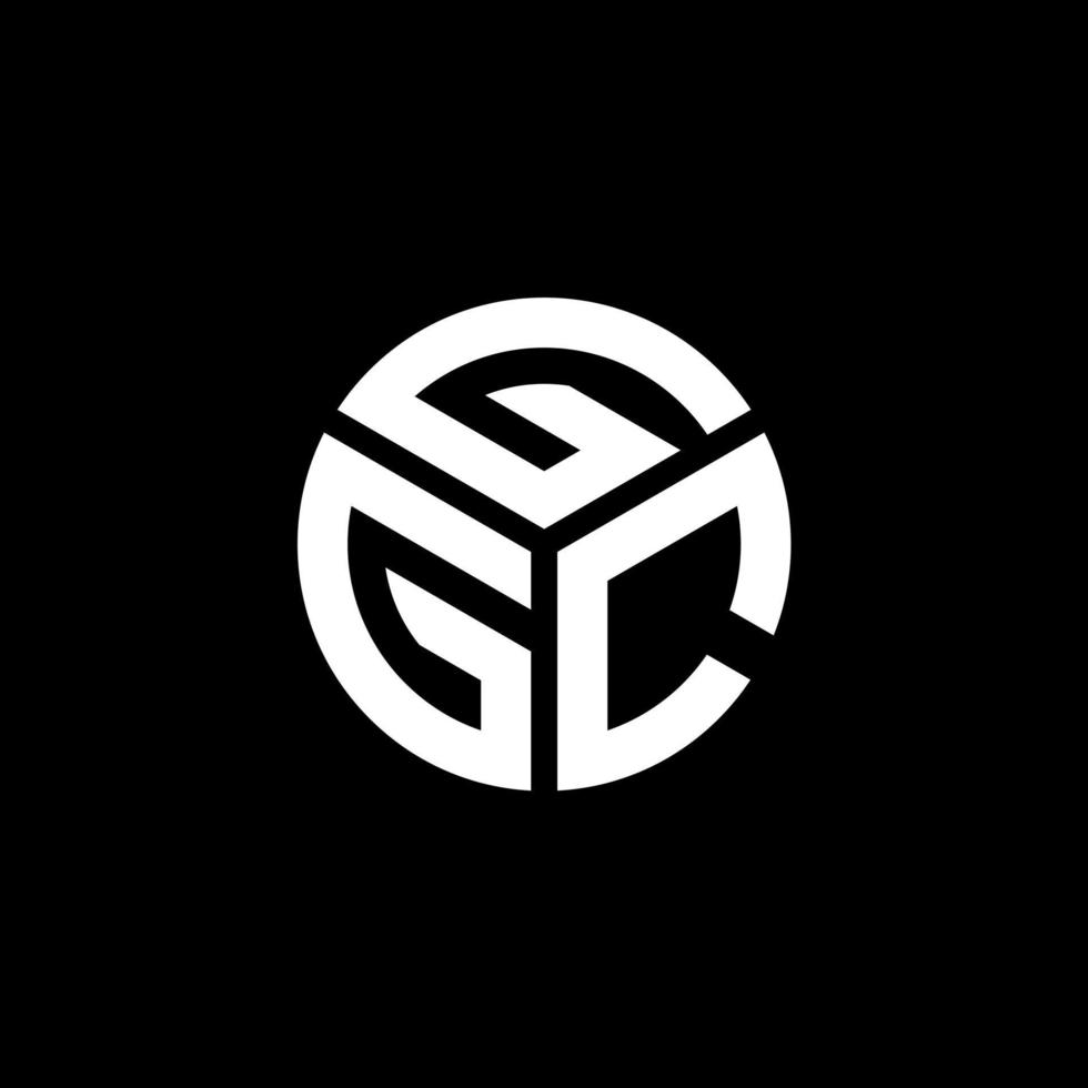 ggc brief logo ontwerp op zwarte achtergrond. ggc creatieve initialen brief logo concept. ggc-briefontwerp. vector