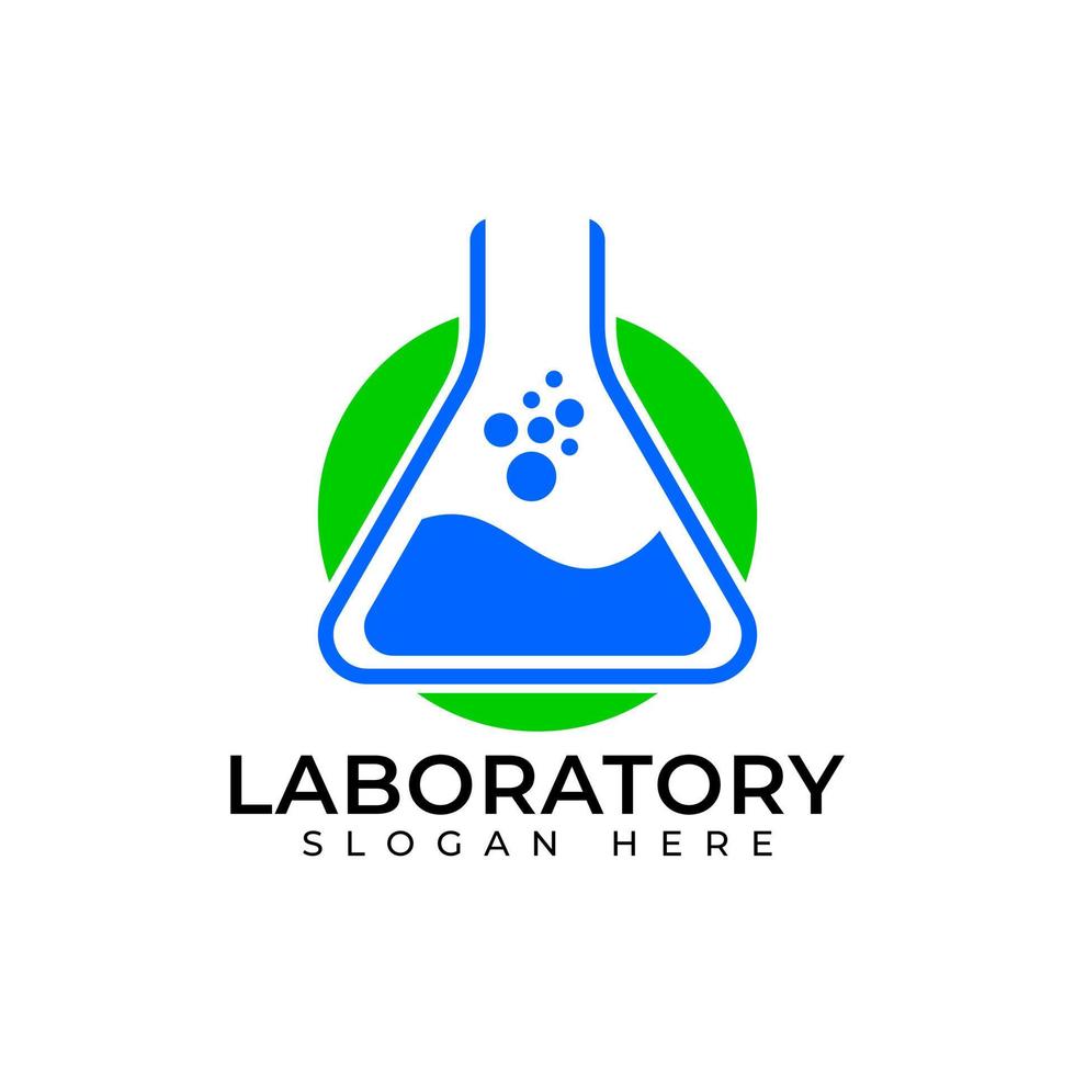 laboratorium logo ontwerp vector