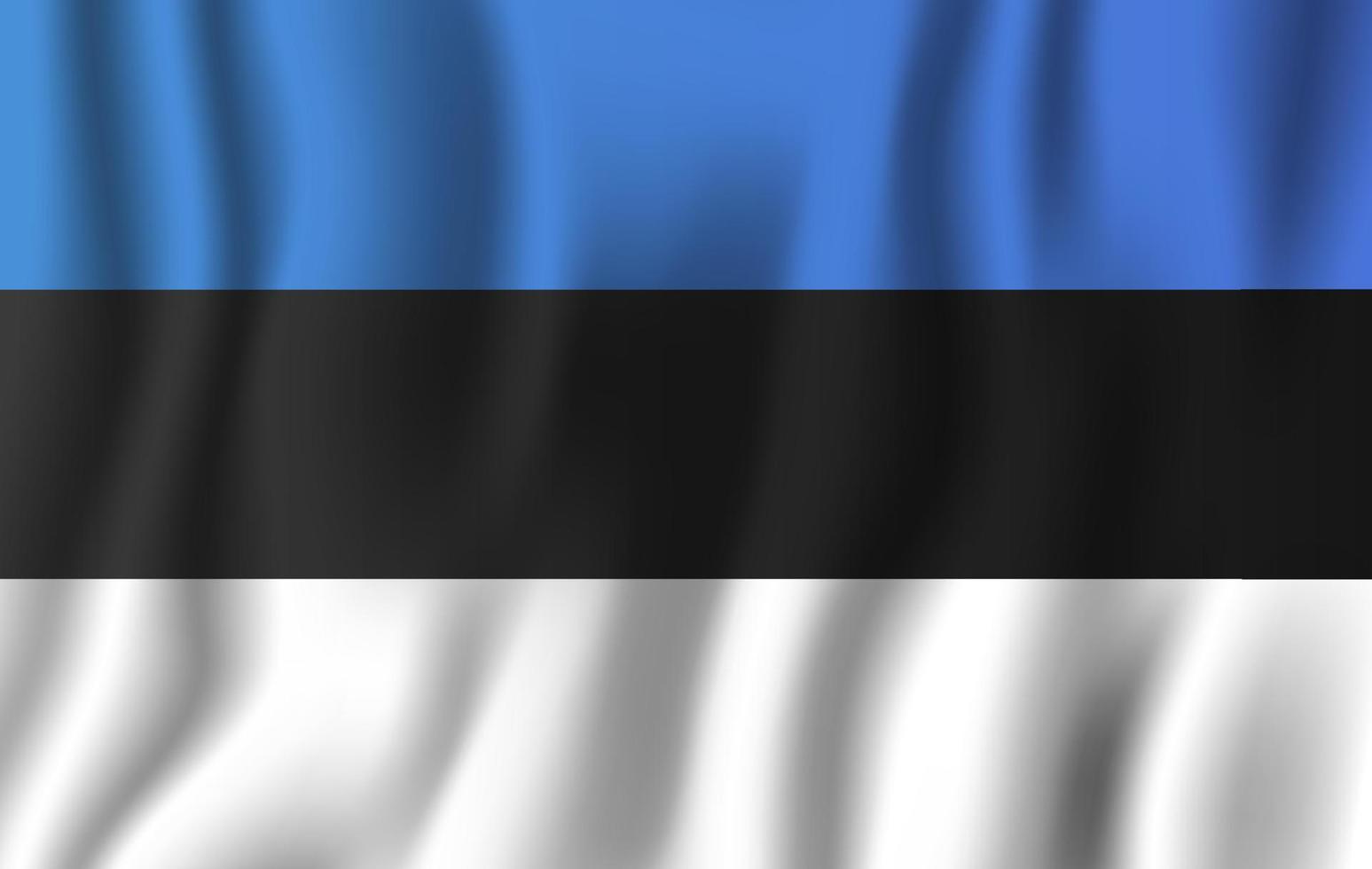 Estland realistische wapperende vlag vectorillustratie. nationale land achtergrond symbool. Onafhankelijkheidsdag vector