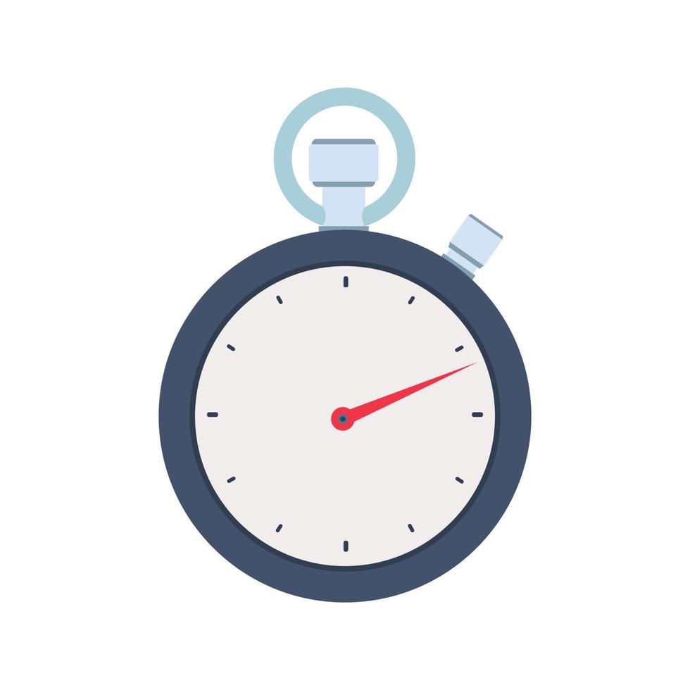 stopwatch pictogram vector platte afbeelding conceptontwerp. geïsoleerd op witte achtergrond