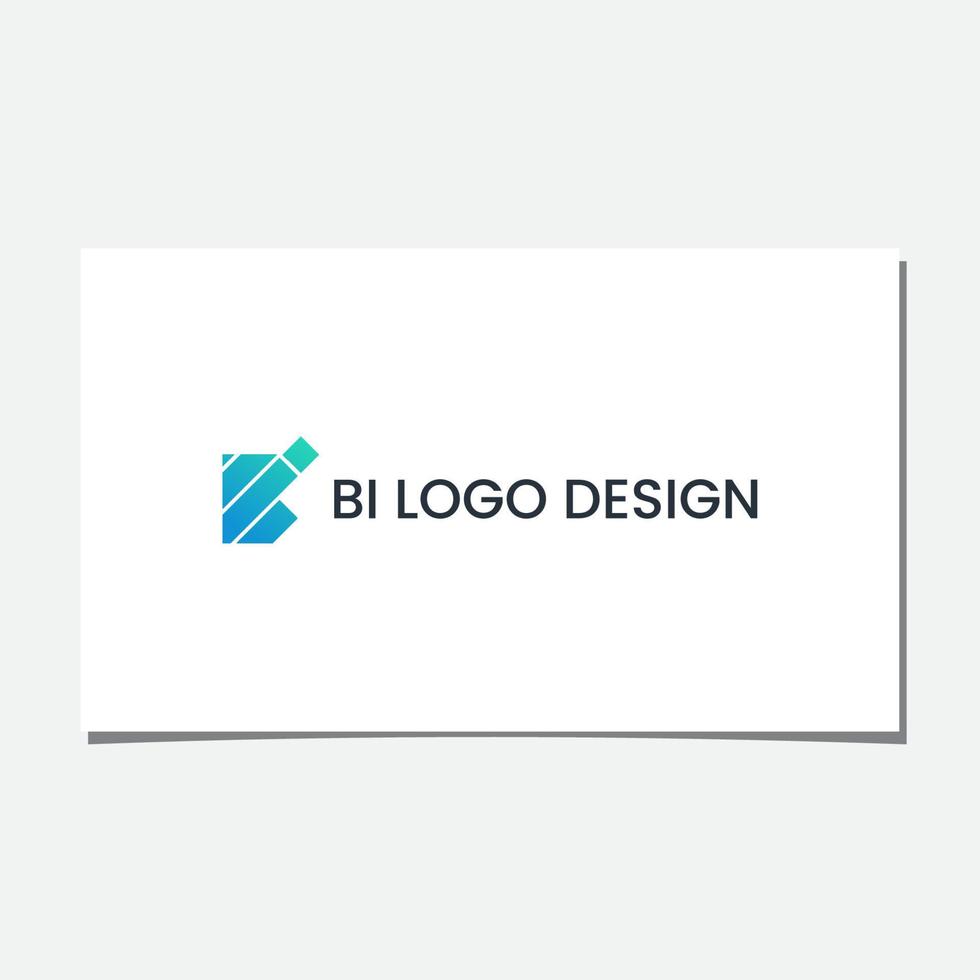 'bi' eerste logo ontwerp vector