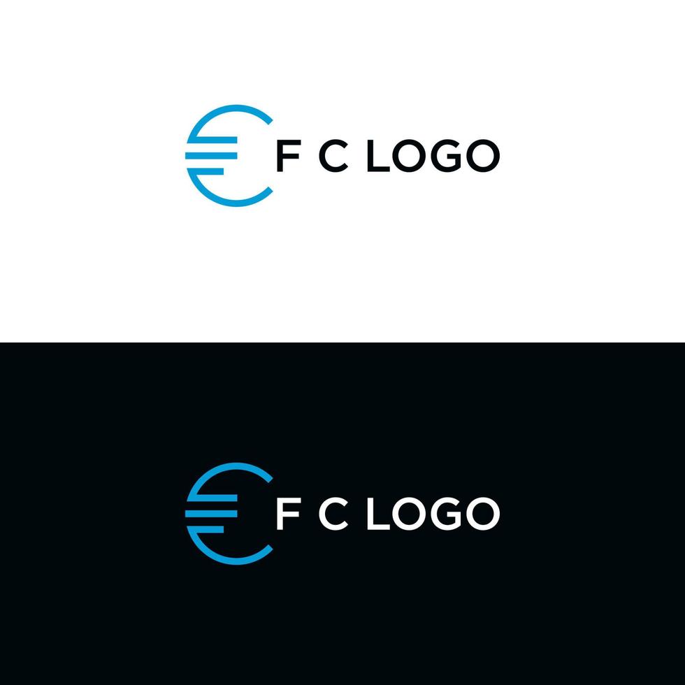 cf of fc logo-ontwerp vector