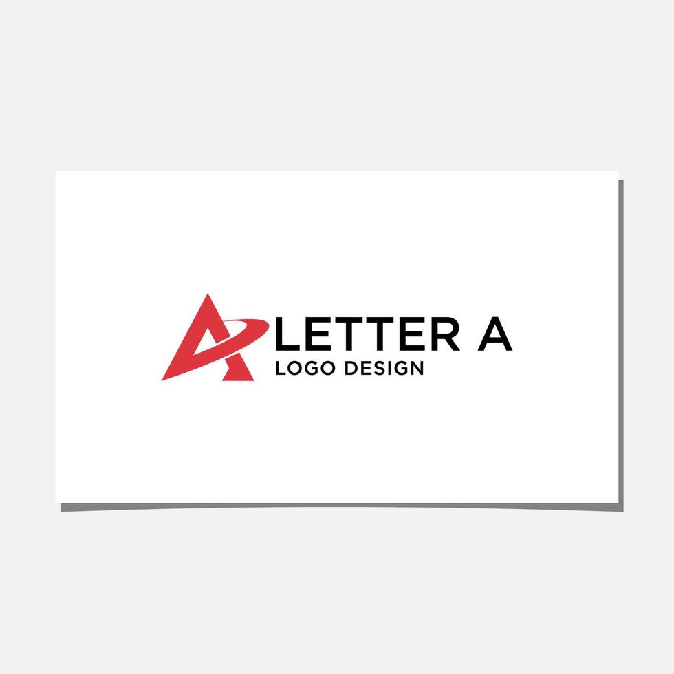 initiaal 'a' logo-ontwerp met halve draaiende lijnen vector