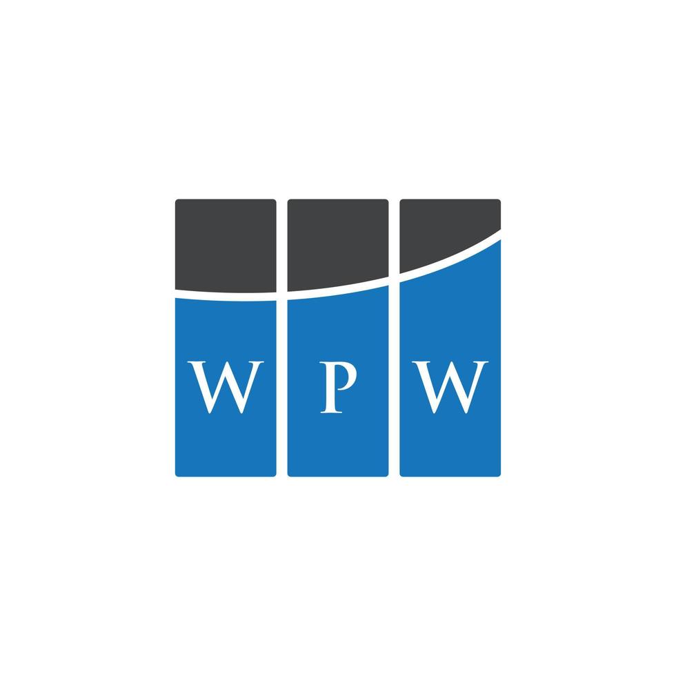 wpw brief logo ontwerp op witte achtergrond. wpw creatieve initialen brief logo concept. wpw brief ontwerp. vector