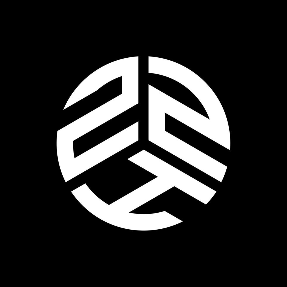 zzh brief logo ontwerp op zwarte achtergrond. zzh creatieve initialen brief logo concept. zzh brief ontwerp. vector