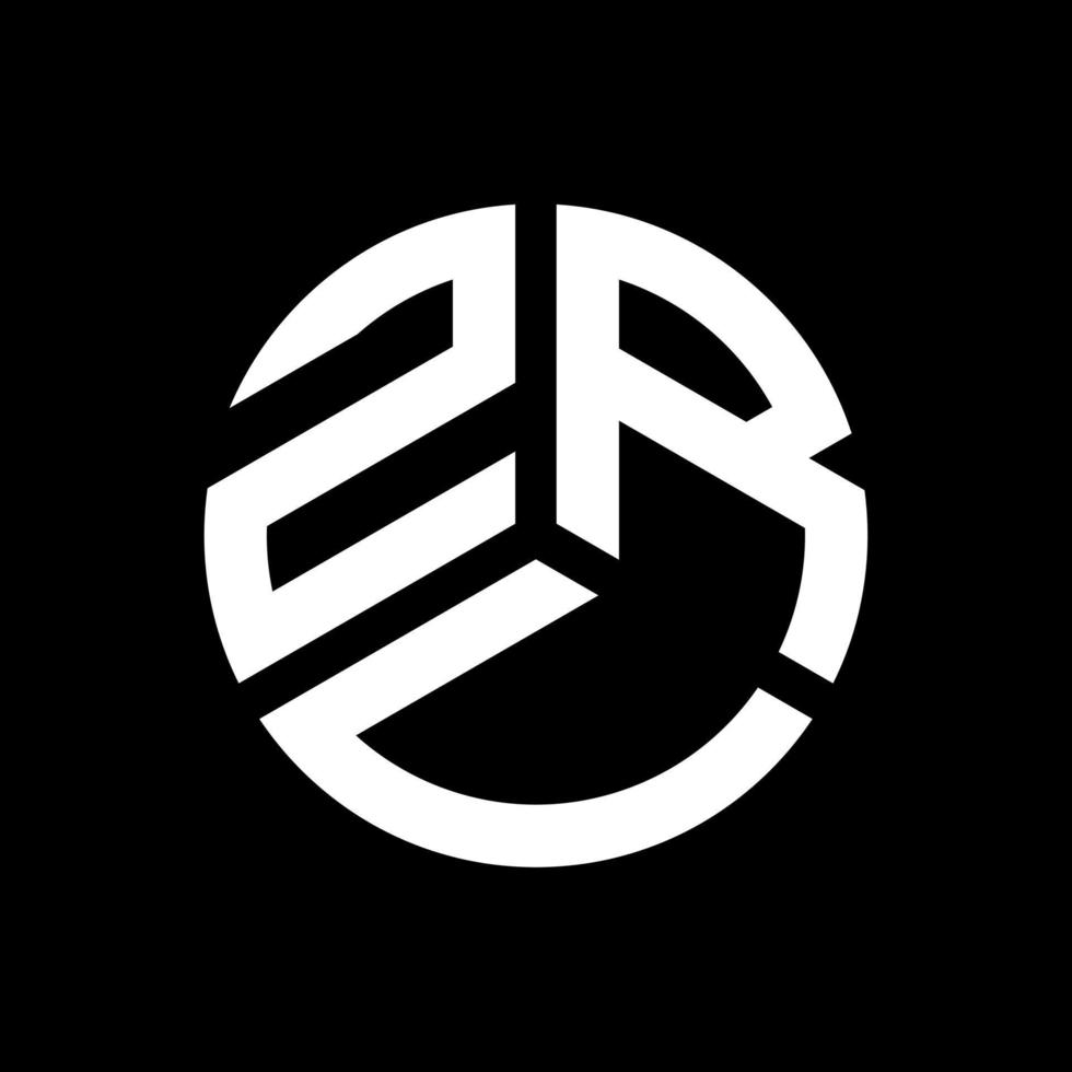 zrv brief logo ontwerp op zwarte achtergrond. zrv creatieve initialen brief logo concept. zrv brief ontwerp. vector