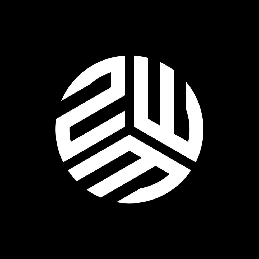 zwm brief logo ontwerp op zwarte achtergrond. zwm creatieve initialen brief logo concept. zwm brief ontwerp. vector