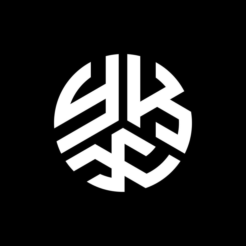 ykx brief logo ontwerp op zwarte achtergrond. ykx creatieve initialen brief logo concept. ykx-briefontwerp. vector